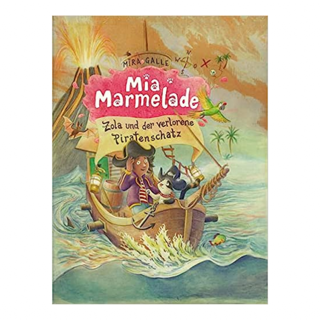 Das Buch "Mia Marmelade - Zola und der verlorene Piratenschatz" von Mira Galle und Bernd Lehmann, Preisträger des Vielfalters 2023.